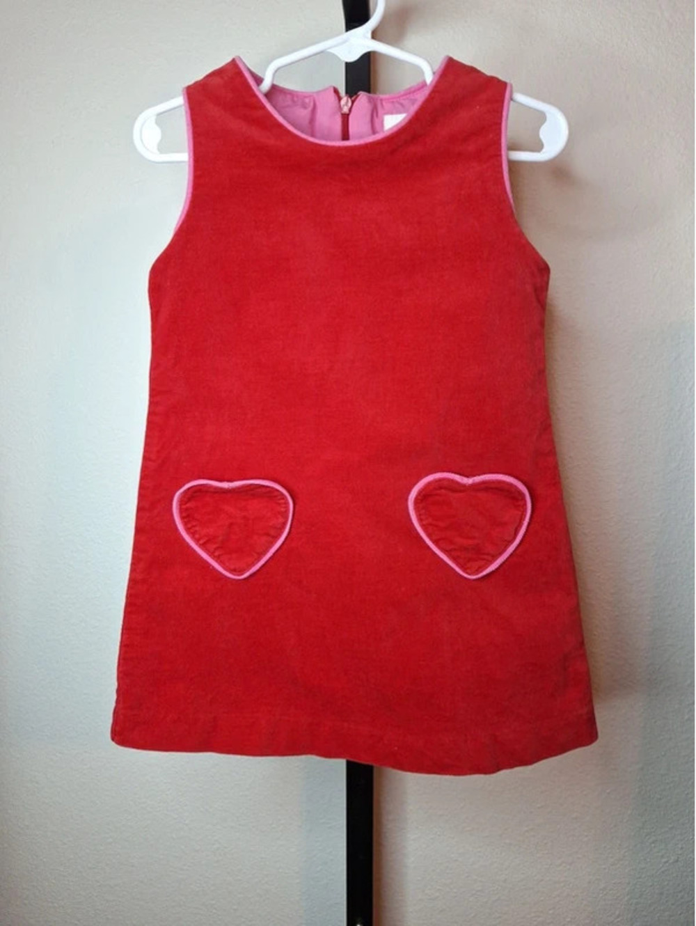 Vtg Hartstrings Saffy Cord Pinafore Dress 3T